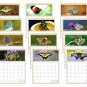2024 Wall Calendar Spiral-bound Twin - 12 Months Planner 8.5" x 11" (Butterfly)