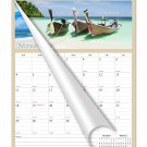 2024 Wall Calendar Spiral-bound Twin - 12 Months Planner 8.5" x 11" (Beaches)