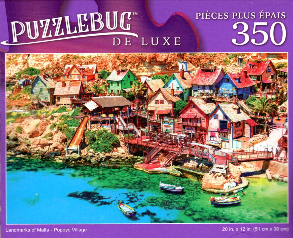 Landmarks of Malta Popeye Village 350 Pieces Deluxe Jigsaw Puzzle