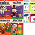 First Grade Educational Workbooks (Set of 4 Books) + Flash Cards (Set of 4 Cards)