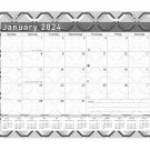 2024 Monthly Magnetic/Desk Calendar - 12 Months Desktop/Wall Calendar - B&W - (Edition #04)