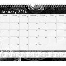 2024 Monthly Spiral-Bound Wall/Desk Calendar - 12 Months Desktop - B&W - (Edition #012)