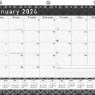 2023 - 2024 Academic Year 12 Months Student Calendar / Planner for 3-Ring B&W v017