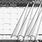2023 - 2024 Academic Year 12 Months Student Calendar / Planner for 3-Ring B&W v017