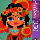 Frida Kahlo Floral Portrait - 350 Pieces Jigsaw Puzzle