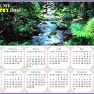 2025 Peel & Stick Calendar - Today is my Lucky Day - Removable - Daintree National Park 9"x 6"