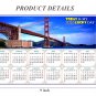 2025 Peel & Stick Calendar - Today is my Lucky Day - Removable - Golden Gate Bridge (9"x 6")