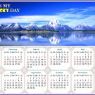 2025 Peel & Stick Calendar - Today is my Lucky Day - Removable - Jackson Lake Wyoming (9"x 6")