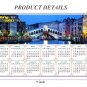 2025 Peel & Stick Calendar - Today is my Lucky Day - Removable - Nightlife on The Canal (9"x 6")