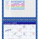 2025 Monthly Desktop/Wall Calendar/Planner - Habit Tracker - (Edition #017)