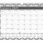 2024-2025 Monthly Spiral-Bound Wall/Desk Calendar - 18 Months Desktop - (Edition Geometric B&W #04)