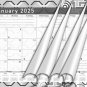 2024-2025 Monthly Spiral-Bound Wall/Desk Calendar - 18 Months Desktop - (Edition Geometric B&W #04)