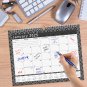 2024-2025 Monthly Spiral-Bound Wall/Desk Calendar - 18 Months Desktop - (Edition B&W #017)