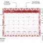 2024-2025 Calendar 18 Months Student Calendar/Planner for 3-Ring Binder, Desk, or Wall -v005