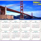 2025 Magnetic Calendar - Today is my Lucky Day - Golden Gate Bridge
