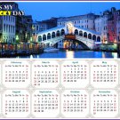 2025 Magnetic Calendar - Today is my Lucky Day - Nightlife on The Canal