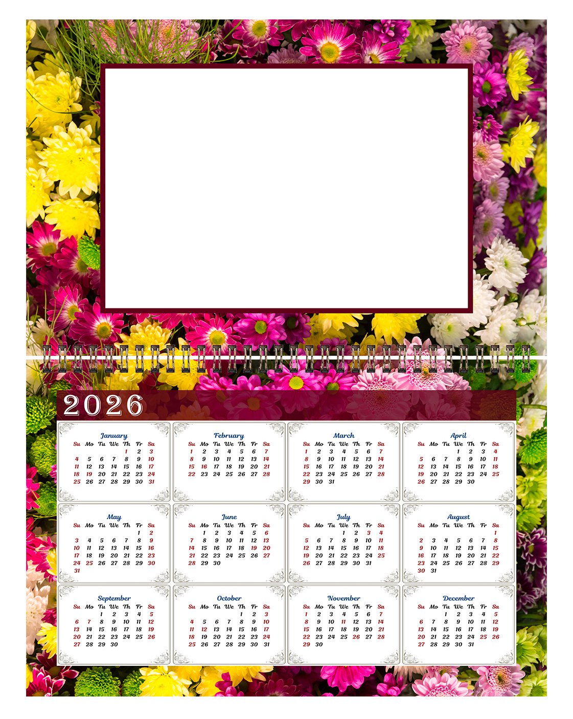 2025 January Calendar Photo Frame Download 