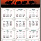 2025 Magnetic Calendar - Calendar Magnets - Today is My Lucky Day - Horses Themed 011 (7 x 10.5)