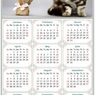 2025 Magnetic Calendar - Calendar Magnets - Today is my Lucky Day - Cat Themed 025 (7 x 10.5)