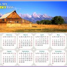 2025 Magnetic Calendar - Today is My Lucky Day - (Grand Tetons and Old barn)