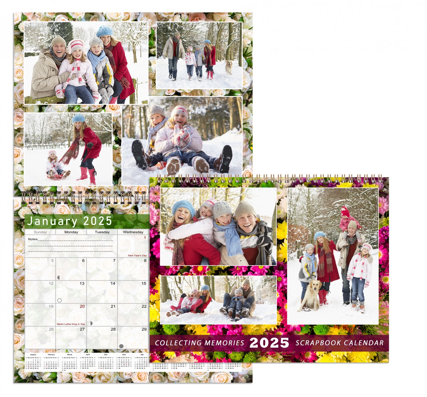 2025 Scrapbook Wall Calendar Spiralbound (Add Your Own Photos) 12