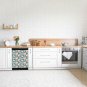 Dishwasher Magnet Cover - Reusable Magnetic Tiles Decal - Pack of 4 Tiles - V03