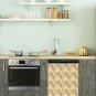 Dishwasher Magnet Cover - Reusable Magnetic Tiles Decal - Pack of 4 Tiles - V04