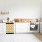 Dishwasher Magnet Cover - Reusable Magnetic Tiles Decal - Pack of 4 Tiles - V04
