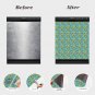 Dishwasher Magnet Cover - Reusable Magnetic Tiles Decal - Pack of 4 Tiles - V07