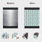 Dishwasher Magnet Cover - Reusable Magnetic Tiles Decal - Pack of 4 Tiles - V016