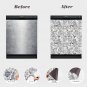 Dishwasher Magnet Cover - Reusable Magnetic Tiles Decal - Pack of 4 Tiles - V022
