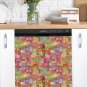 Dishwasher Magnet Cover - Reusable Magnetic Tiles Decal - Pack of 4 Tiles - V026