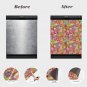 Dishwasher Magnet Cover - Reusable Magnetic Tiles Decal - Pack of 4 Tiles - V026