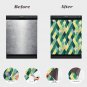 Dishwasher Magnet Cover - Reusable Magnetic Tiles Decal - Pack of 4 Tiles - V035