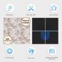 Dishwasher Magnet Cover - Reusable Magnetic Tiles Decal - Pack of 4 Tiles - V037
