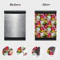 Dishwasher Magnet Cover - Reusable Magnetic Tiles Decal - Pack of 4 Tiles - V040