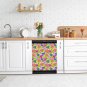 Dishwasher Magnet Cover - Reusable Magnetic Tiles Decal - Pack of 4 Tiles - V041