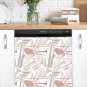 Dishwasher Magnet Cover - Reusable Magnetic Tiles Decal - Pack of 4 Tiles - V044