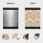 Dishwasher Magnet Cover - Reusable Magnetic Tiles Decal - Pack of 4 Tiles - V053