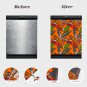 Dishwasher Magnet Cover - Reusable Magnetic Tiles Decal - Pack of 4 Tiles - V059