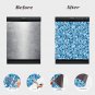 Dishwasher Magnet Cover - Reusable Magnetic Tiles Decal - Pack of 4 Tiles - V060