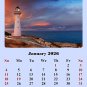 2026 CD-Style Desk Calendar 12 Months Calendar / Planner / (Lighthouses)