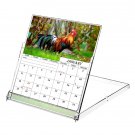 2026 CD-Style Desk Calendar 12 Months Calendar / Planner / (Roosters)