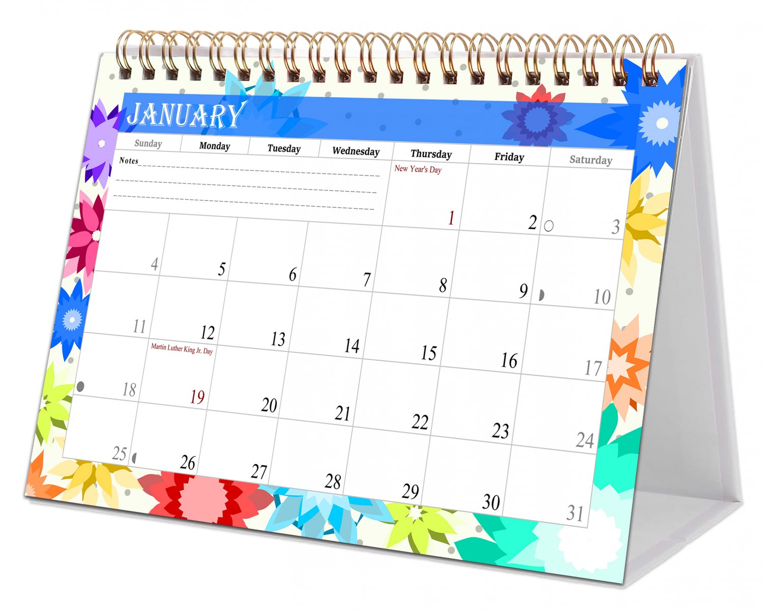 2026-12 Months Desk Calendar Desktop Planner with To-Do List (Edition #01)