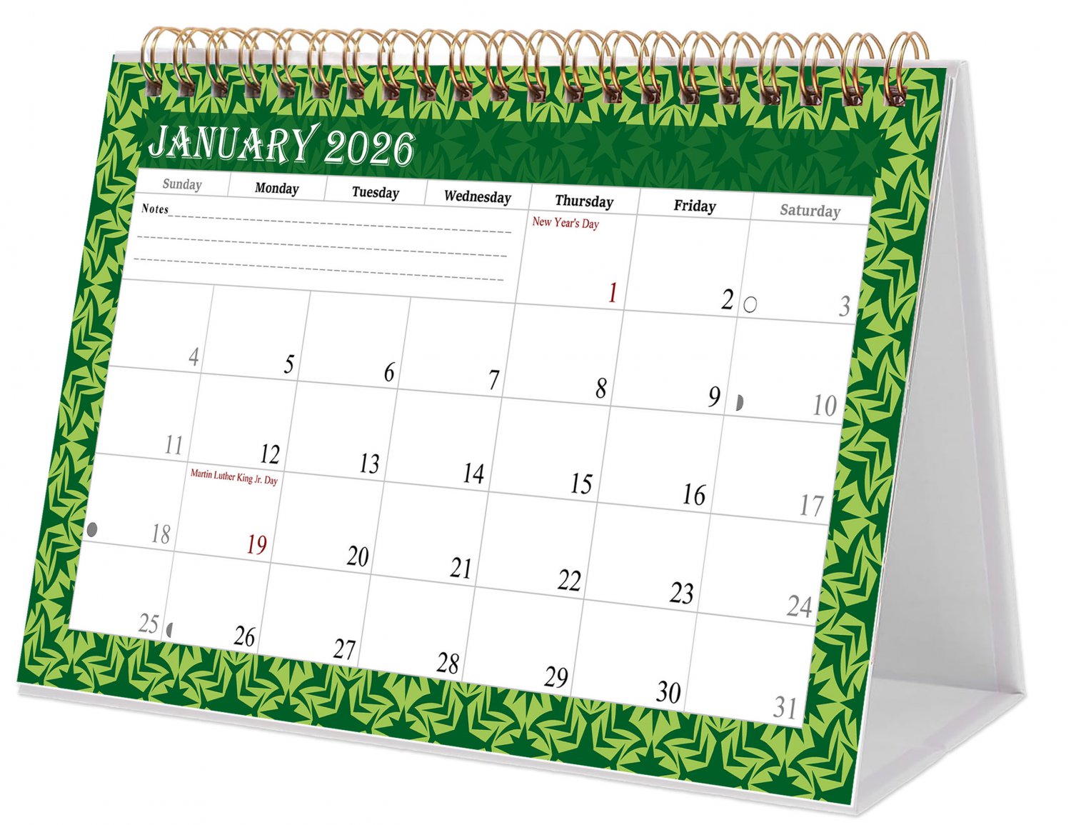 2026-12 Months Desk Calendar Desktop Planner with To-Do List (Edition #06)