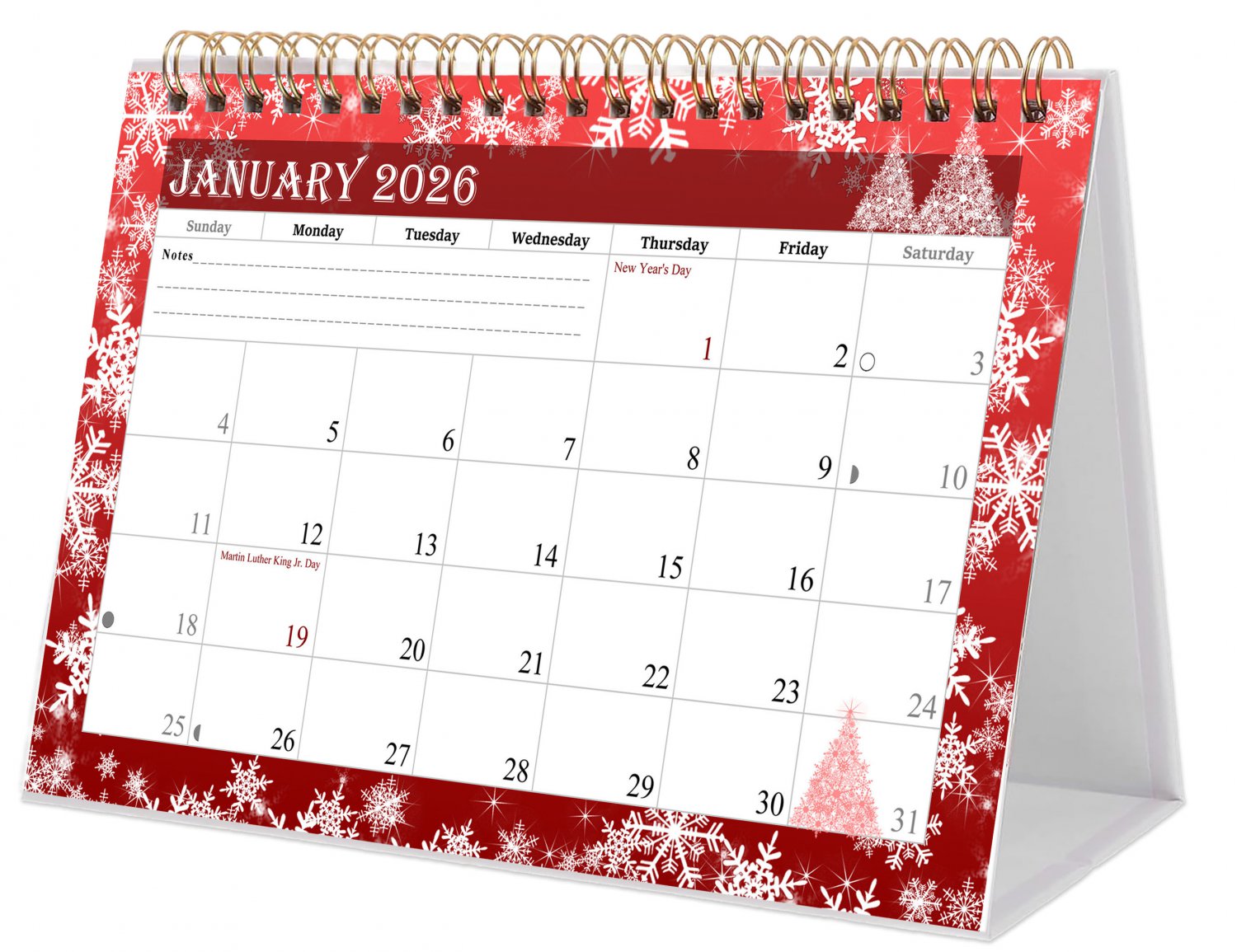 2026-12 Months Desk Calendar Desktop Planner with To-Do List (Edition #08)