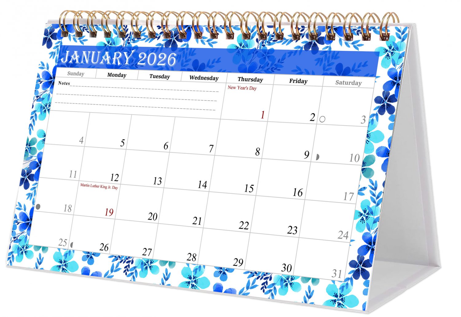 2026-12 Months Desk Calendar Desktop Planner with To-Do List (Edition #012)