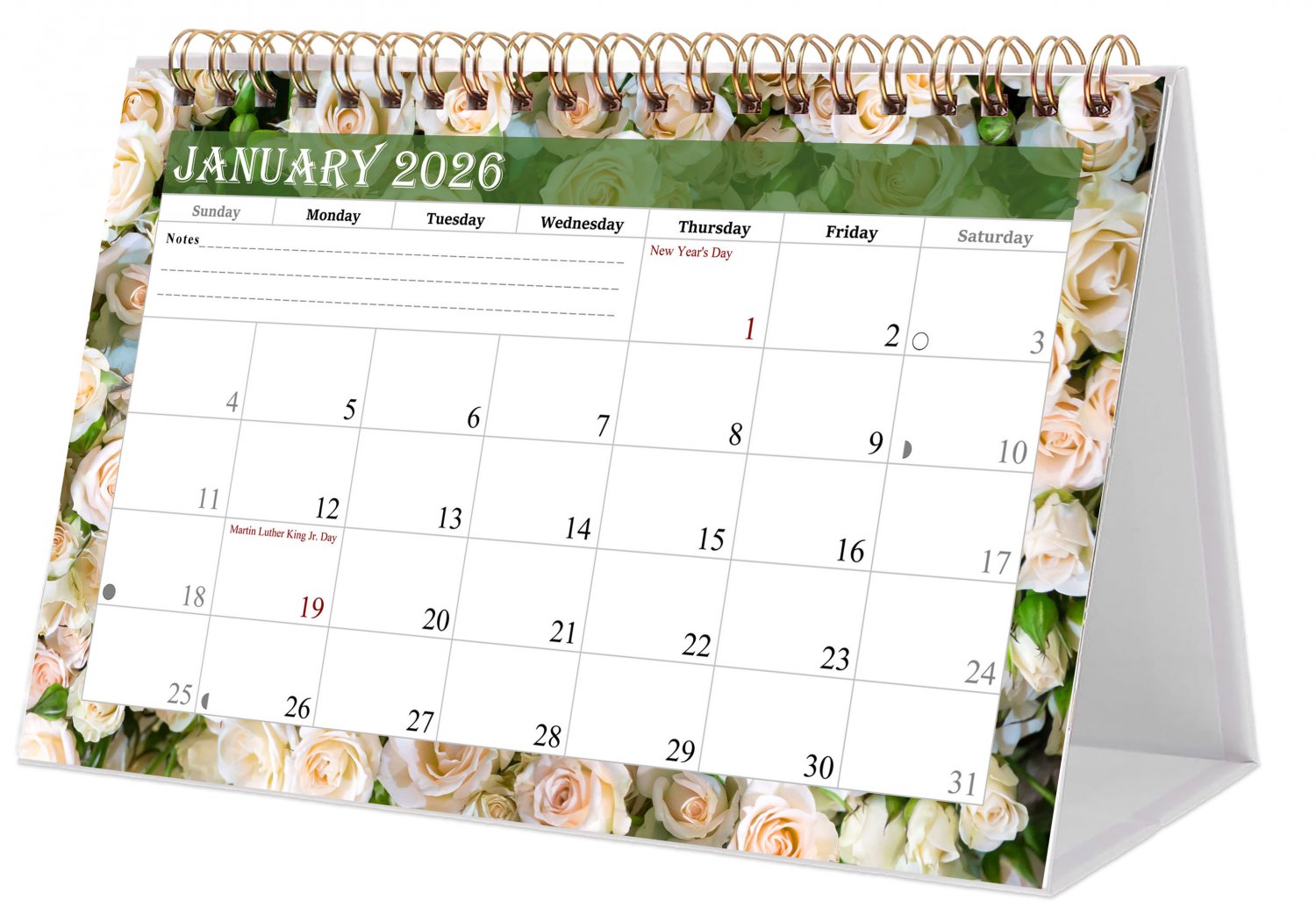 2026-12 Months Desk Calendar Desktop Planner with To-Do List (Edition #013)