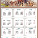 2026 Peel & Stick Calendar - Today is my Lucky Day Removable - Horses 09 (12"x 8")