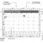 2026 Calendar 12 Months Student Calendar / Planner for 3-Ring Binder - B&W v030